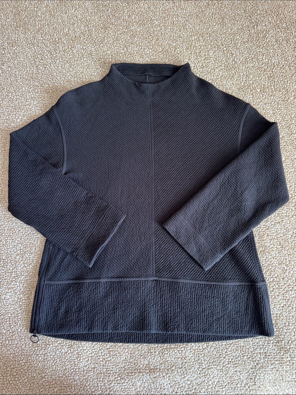 🖤 Lululemon Textured Mock Neck Pullover – Women’s Size 10
